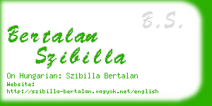 bertalan szibilla business card